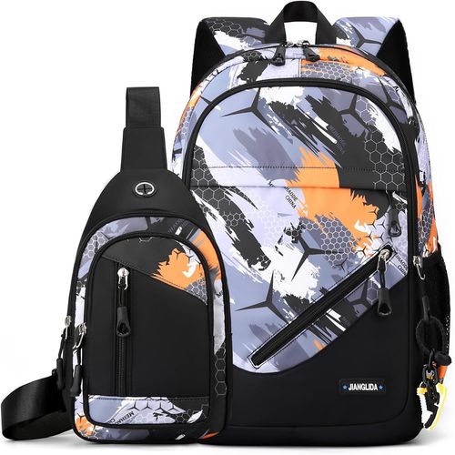 Cartable Garcon Primaire College-Sac a Dos pour Enfants Adolescents Mode et Multifonctionnel,Cadeau pour les Garçons et les Filles âgés de 10 à 12 ans,Sac D'école Grande Imperméable