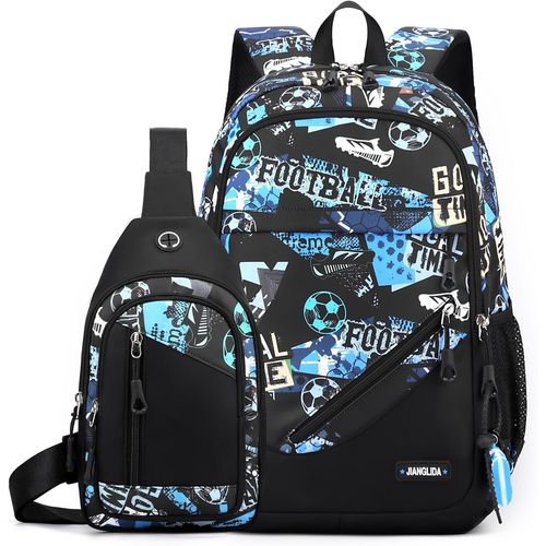 Cartable Garcon Primaire College-Sac a Dos pour Enfants Adolescents Mode et Multifonctionnel,Cadeau pour les Garçons et les Filles âgés de 10 à 12 ans,Sac D'école Grande Imperméable