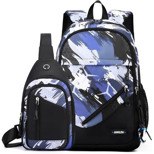 Cartable Garcon Primaire College-Sac a Dos pour Enfants Adolescents Mode et Multifonctionnel,Cadeau pour les Garçons et les Filles âgés de 10 à 12 ans,Sac D'école Grande Imperméable