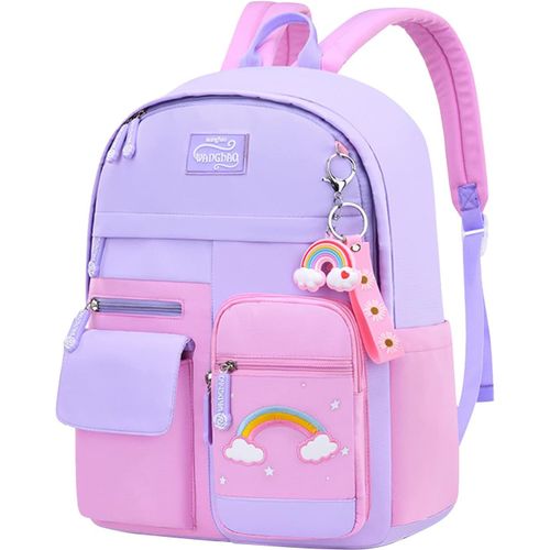 Sac à Dos Enfant Maternelle,Cartable Fille Primaire,Sac Ecole en Nylon Léger et Imperméable pour Les Enfants de 6 à 10 ans