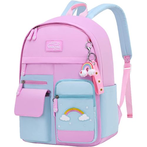 Sac à Dos Enfant Maternelle,Cartable Fille Primaire,Sac Ecole en Nylon Léger et Imperméable pour Les Enfants de 6 à 10 ans