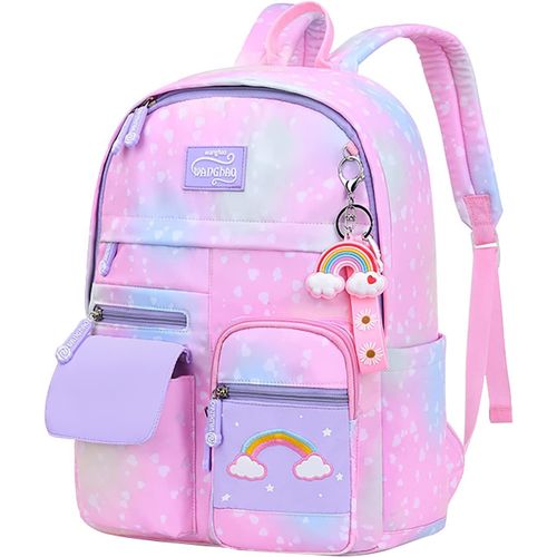 Sac à Dos Enfant Maternelle,Cartable Fille Primaire,Sac Ecole en Nylon Léger et Imperméable pour Les Enfants de 6 à 10 ans