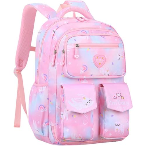 Sac A Dos pour Enfant Cartable Fille Primaire Maternelle,Kawaii Sac D'école pour Fille Garçon 6 8 à 10 ans,Sac Ecole Léger et Imperméable,28 * 17 * 41 cm