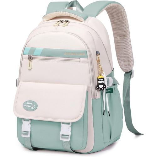 Sac à Dos pour Enfants-Cartable Fille Primaire avec Grande Capacité,Sac d'école pour Filles 9-16 ans,Sac à Dos Voyage Kawaii et Sac Ecole Décontracté Imperméable pour Adolescent,Vert