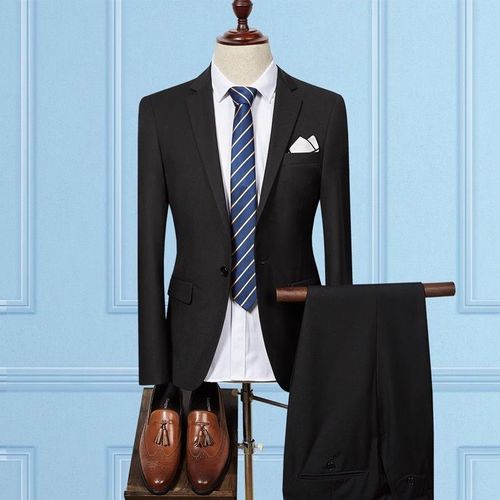 Ensemble 3 Pièces Pour Homme,Tenue Décontractée,Couleur Unie,Coupe Cintrée,Blazer Et Pantalon,Vêtement De Mariage