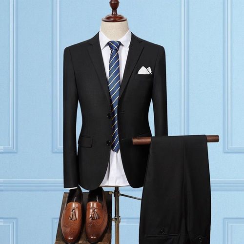 Ensemble 3 Pièces Pour Homme,Tenue Décontractée,Couleur Unie,Coupe Cintrée,Blazer Et Pantalon,Vêtement De Mariage