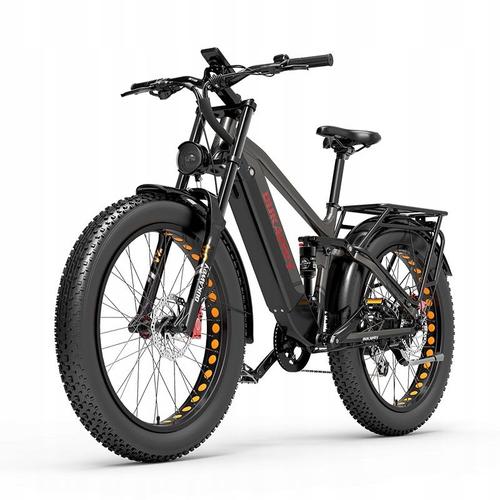 Dukawey Silvertip8 1000w 26*4.0" Fat Bike E-Mountain Bike 52v 20ah Batterie Samsung Suv E-Bike Shimano Altus 7s 25km/H Freins À Disque Hydrauliques 150range - Gris