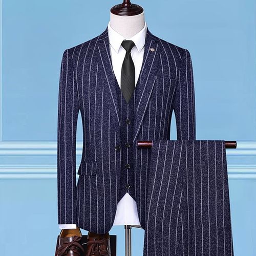 Blazer Et Pantalon En Glaçure À Carreaux De Style Britannique Pour Hommes,Veste Imbibée,Manteau D'affaires Mince Haut De Gamme,Banquet De Mariage,Mode Masculine,Ensemble De 3 Pièces