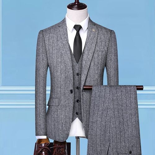 Blazer Et Pantalon En Glaçure À Carreaux De Style Britannique Pour Hommes,Veste Imbibée,Manteau D'affaires Mince Haut De Gamme,Banquet De Mariage,Mode Masculine,Ensemble De 3 Pièces