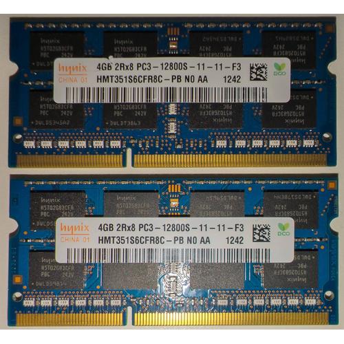 Mémoire RAM HYNIX 8Go (2x4Go) DDR3 SODIMM 1600MHz