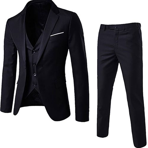 Ensemble Classique 3 Pièces Pour Hommes,Tenue De Mariage,Coupe Slim,Grande Taille,Blazer + Pantalon + Glaçage