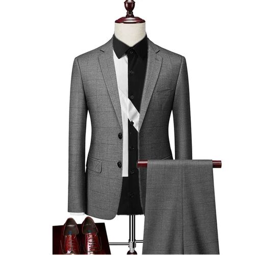Blazers Décontractés À Carreaux Rayés Pour Hommes,Veste Et Pantalon,Manteau Imbibé,Veste Fjwaistcoat,Boutique D'affaires Britannique,Glac,Nouvelle Mode,2023