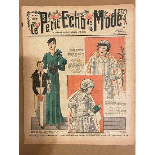Journaux Écho De La Mode30/11/1930 , 21/6/1931 ,13/03/1933, 26/03/1933,