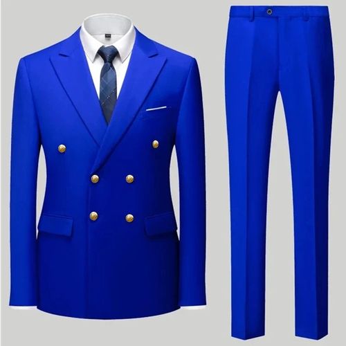Veste Et Pantalon À Double Boutonnage Pour Hommes,Blazers Trempés,Manteau D'affaires,Boutique Décontractée,Nouvel Ensemble De Mode,Fj/Homme,2 Pièces,2023