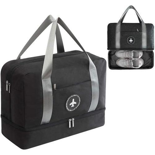 Sac De Sport Avec Compartiment À Chaussures Sac De Voyage Imperméable Sac À Main De Grande Capacité Pour Homme Et Femme