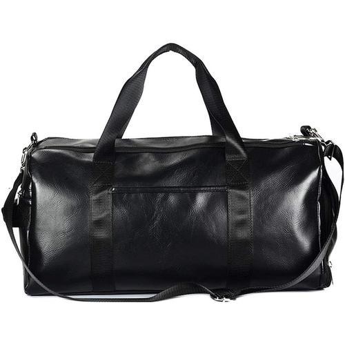 Sac De Sport Avec Compartiment Pour Chaussures - Sac De Voyage En Cuir Pu - Grand Sac Étanche - Sac De Fitness Weekender Pour Homme Et Femme - Pour Le Sport, Le Fitness, Les Voyages, La Gym