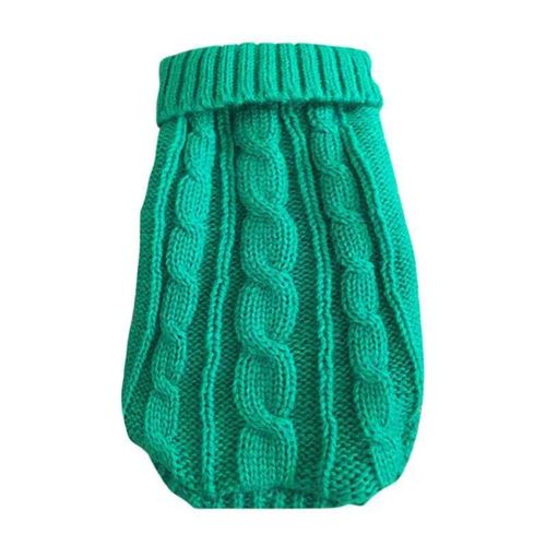 Vêtements D'hiver Pour Chiens,Vêtements Pour Animaux De Compagnie Tricotés Pour Petits Et Moyens Chiens Chihuahua Chiot Pull Yorkshire Pur Chien Pull Ropa Perro - Type Green-S (6) 1-2kg