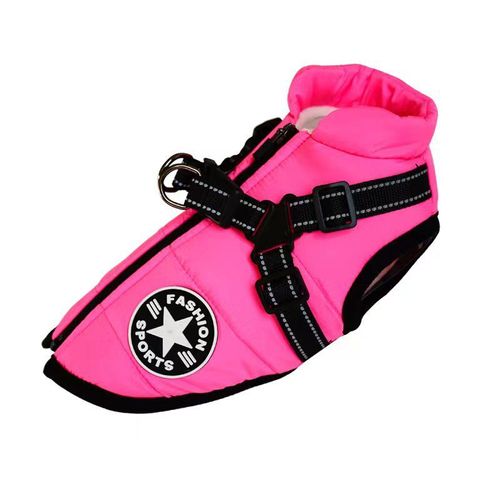 Veste Imperméable Pour Gros Chien Avec Sfp,Vêtements Chauds Pour Chien,Manteau Pour Labrador,Tenues De Bouledogue Français,Chihuahua,Grand Animal De Compagnie,Hiver - Type Rose-5xl #A