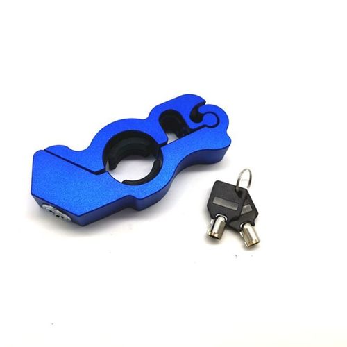 Serrure De Guidon De Moto En Alliage D'aluminium,Poignée De Frein,Serrure Solide Imitant La Nervure De Vol,Le Plus Récent - Type Blue