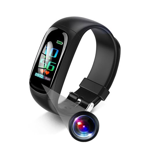 Bracelet Connecté FHD 1080P Vidéosurveillance Suivi Sportif Calories Alarmes + SD 32Go YONIS