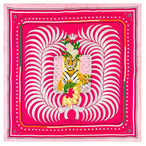 Pobing-Écharpe Sergé Roulée À La Main Pour Femme,Foulard Carré,Trois Girafes,Hijab,90cm