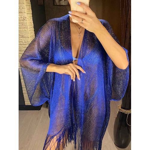 Robe De Plage À Pampilles Dorées,Cover-Up Pour Bikini,Tunique Sexy Pour Femmes,Vêtements De Plage,Caftan D'été,Robe De Soirée,Châles,2024