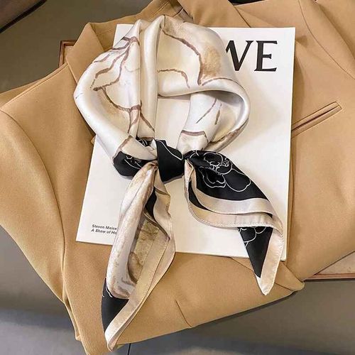 Foulard Carré Imprimé Cheval Pour Femme,70x70cm,Bandeau En Satin Doux,Hijab De Bureau,Bandeau De Sauna,Cadeau