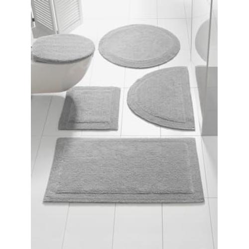 Tapis De Bain 100% Coton - - Gris Clair