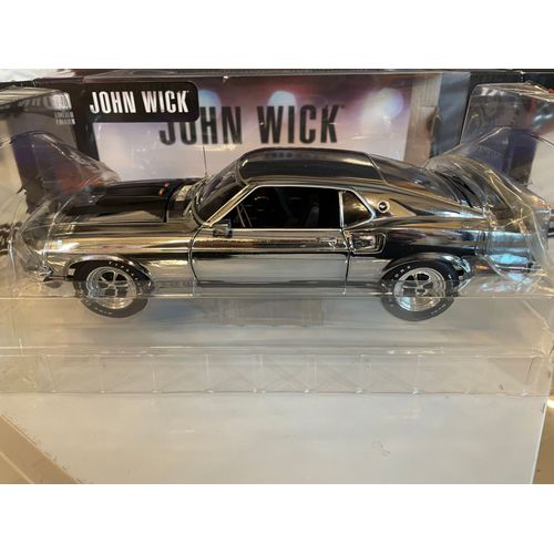 Highway 61 1/18 - Ford Mustang Boss 429 1969 John Wick Color Chrome - Édition Limitée