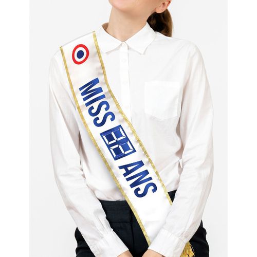 Echarpe De Miss Personnalisable Anniversaire Avec Diplôme Et Feutre