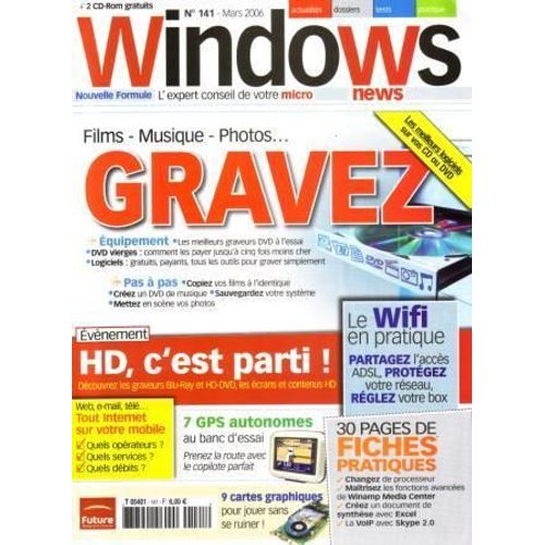 Windows News  N° 141 : Films - Musique - Photos... Graver