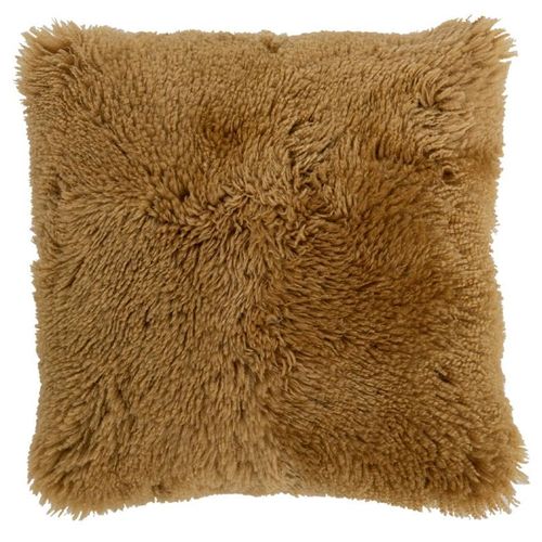 Paris Prix - Coussin Déco "Peau De Mouton" 40x40cm Ocre