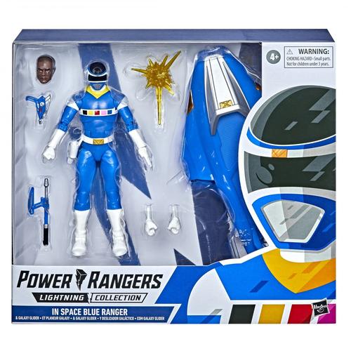 Hasbro Power Rangers Lightning Collection, Figurine Ranger De L'espace Bleu Et Planeur Galaxy