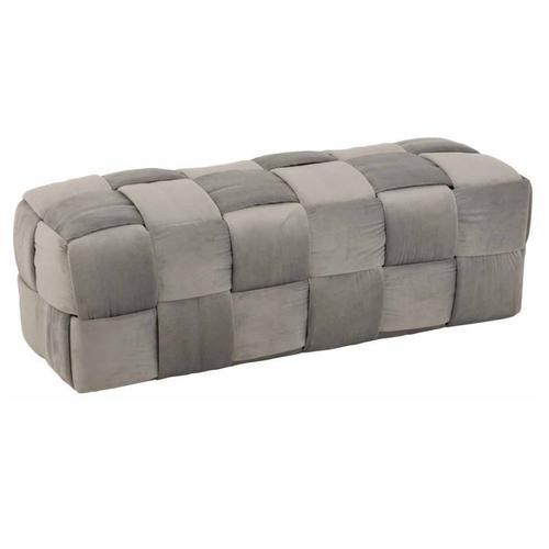 Paris Prix - Pouf Design "3 Personnes" 120cm Gris Clair