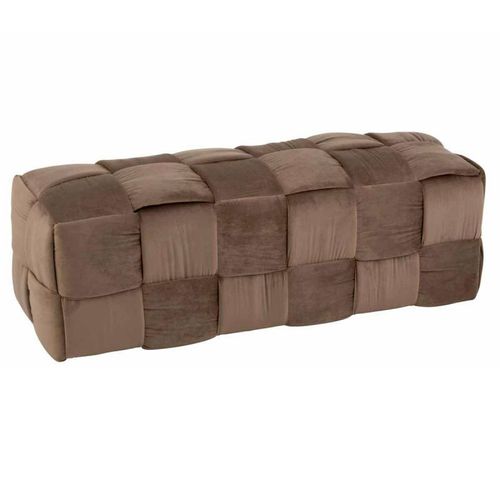 Paris Prix - Pouf Design "3 Personnes" 120cm Marron