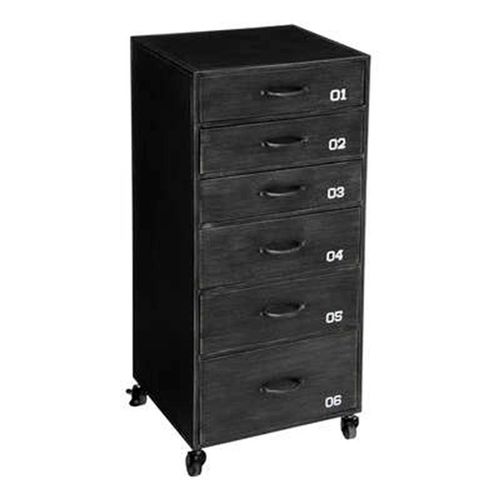 Chiffonnier 6 Tiroirs En Métal "Sevin" 96cm Gris