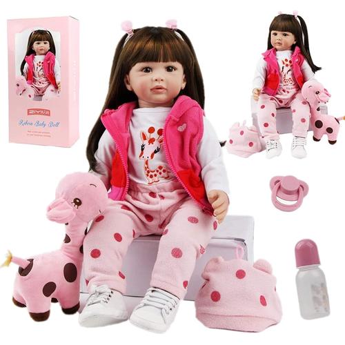 24 Pouces 60 Cm Poupée Bébé Reborn Silicone Souple Vinyle Réaliste Fait Main Nouveau-Né Reborn Baby Doll Jouets Bon Marché Cadeaux De Noël Reborn Fille Garçon