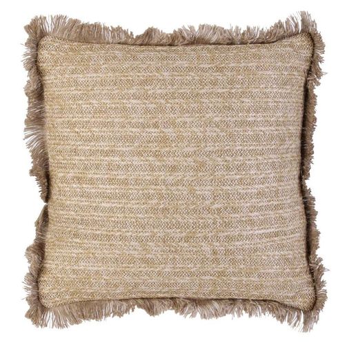 Paris Prix - Coussin Déhoussable "Raphia" 40x40cm Naturel