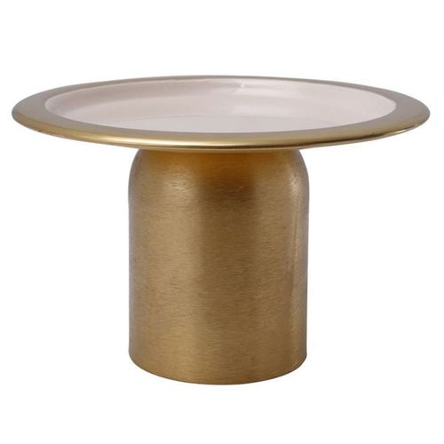 Plat De Présentation Design "Leca" 20cm Or & Rose