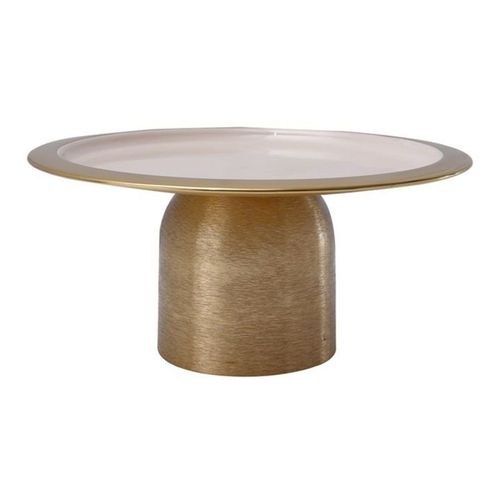 Plat De Présentation Design "Leca" 29cm Or & Rose