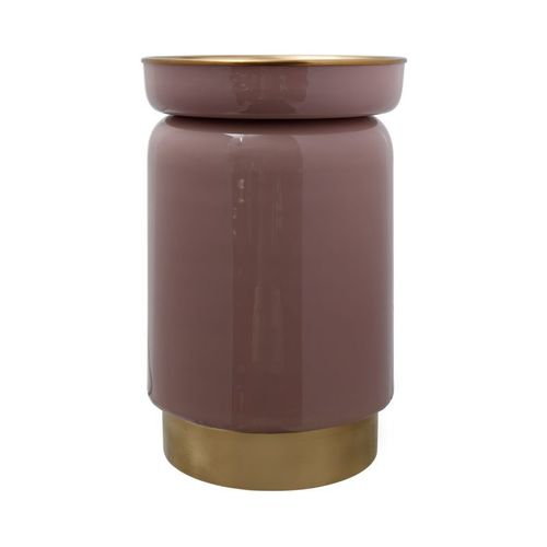 Table D'appoint Design "Clays" 46cm Vieux Rose & Or