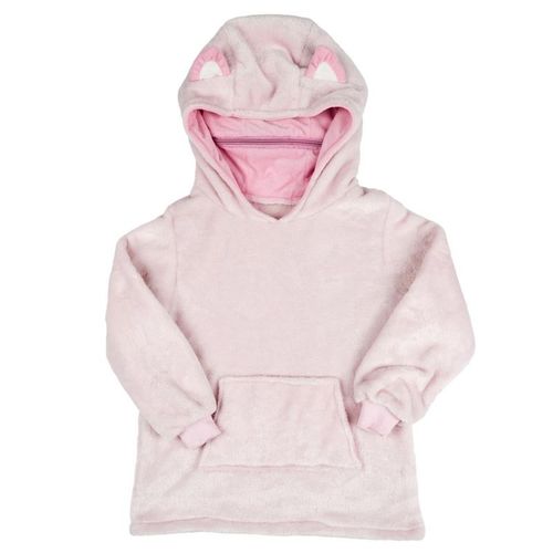 Paris Prix - Sweat Pochon Peluche "Enfant" 66cm Rose