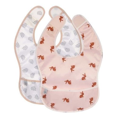 Little Forest Lot De 2 Bavoirs Avec Poche Lapin De Lässig