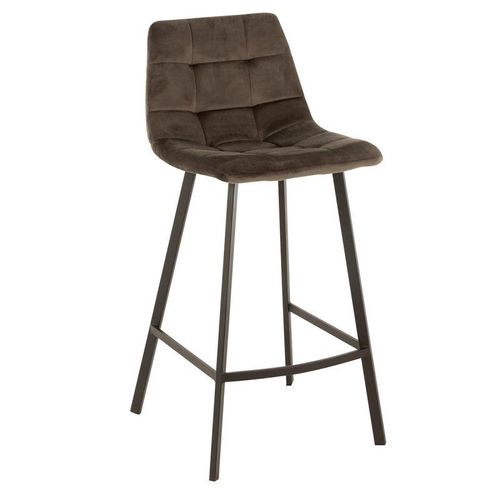 Paris Prix - Chaise De Bar Design "Olivier" 95cm Gris Foncé