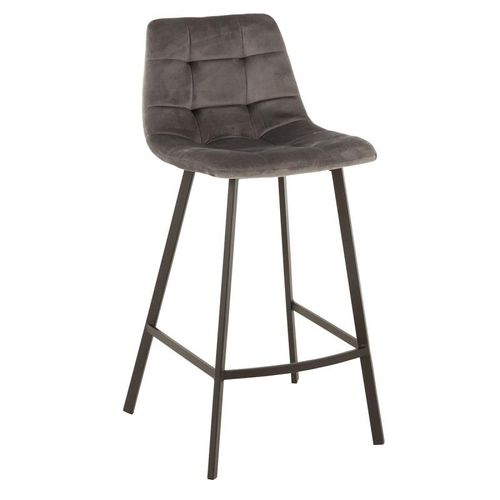 Paris Prix - Chaise De Bar Design "Olivier" 95cm Gris