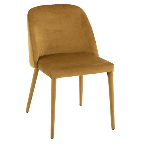 Paris Prix - Chaise Design "Charlotte" 81cm Jaune Ocre