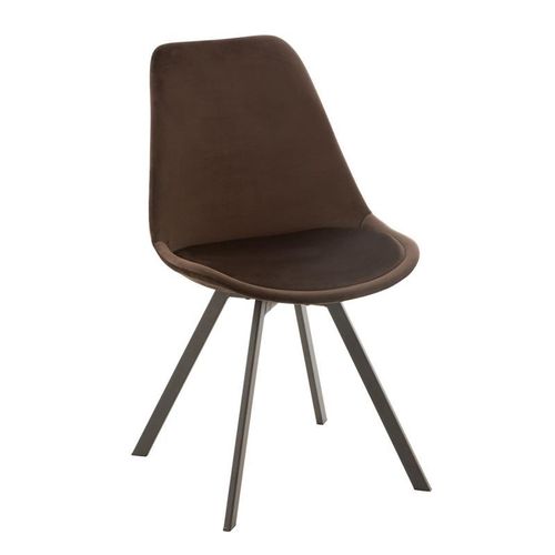 Paris Prix - Chaise Design "Hélène" 84cm Marron Foncé