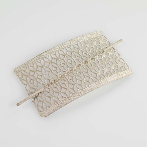 Embrasse De Rideau Broche "Ruchea" 17cm Blanc
