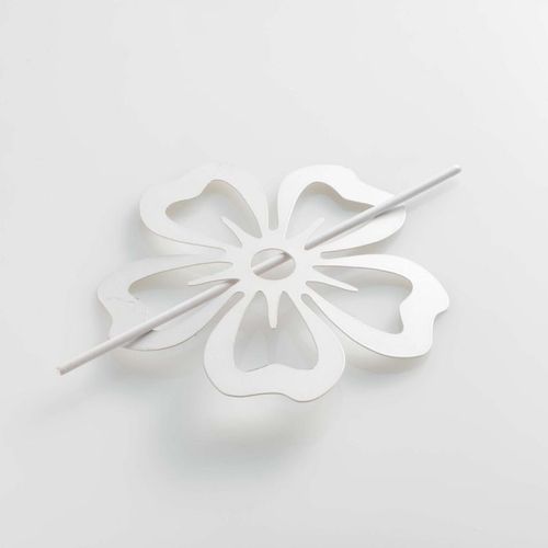 Embrasse De Rideau Broche "Pétaly" 15cm Blanc