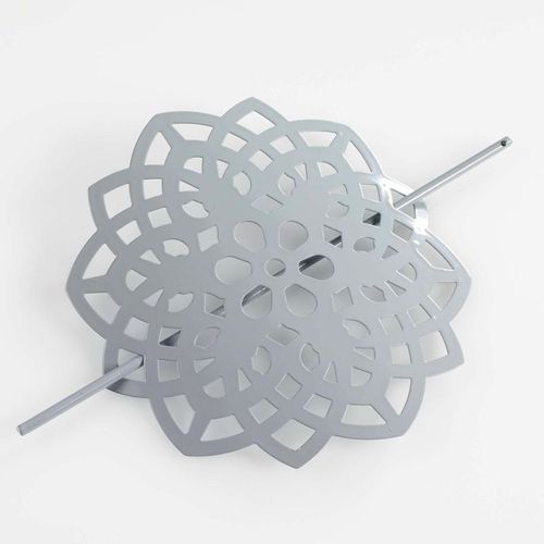 Embrasse De Rideau Broche "Rosae" 17cm Gris